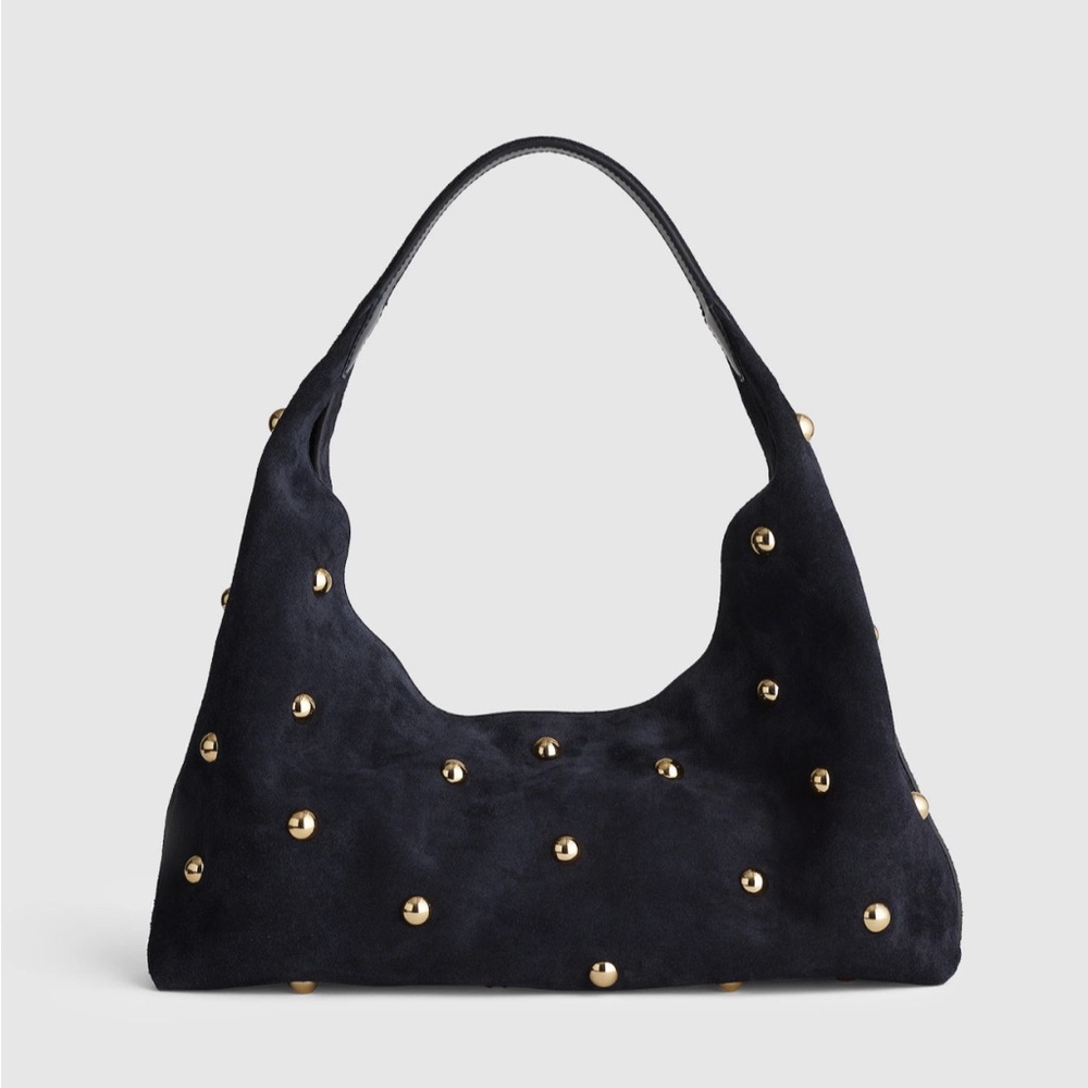 Madewell Mylie Suede Studded Handbag in Juniper Berry! 

Never used.
